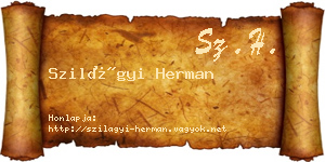 Szilágyi Herman névjegykártya