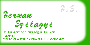 herman szilagyi business card